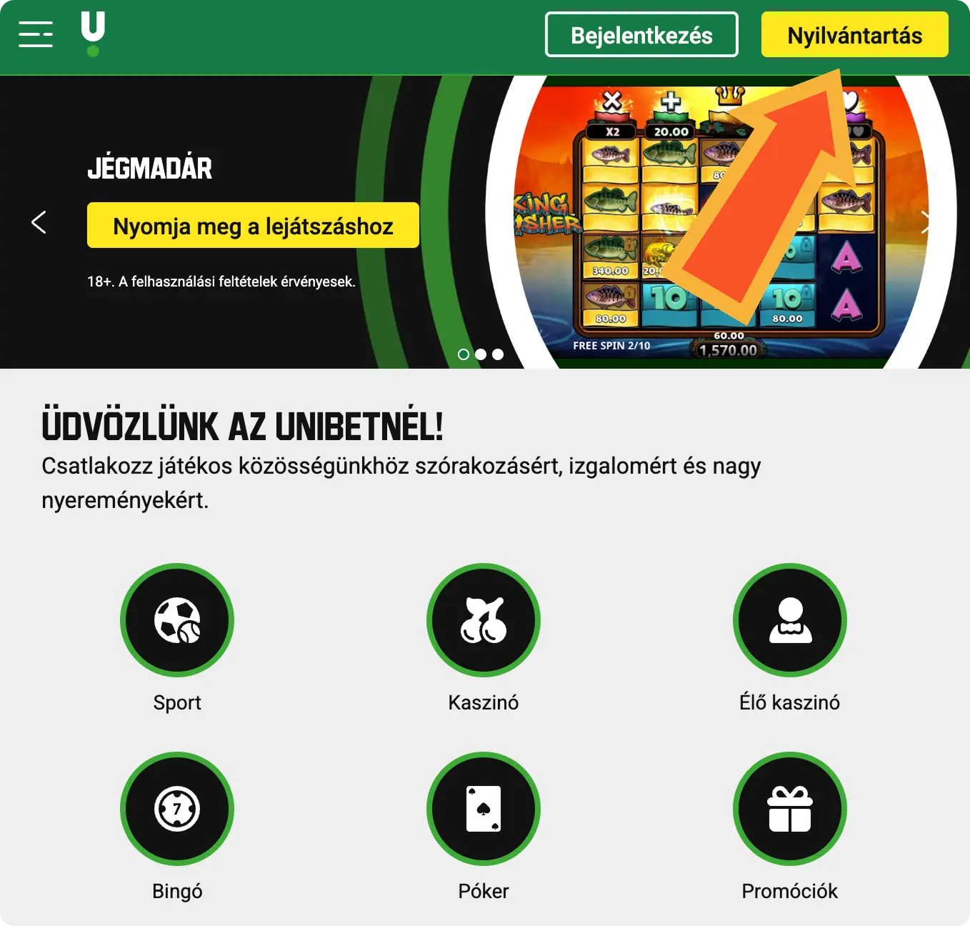 unibet regisztráció